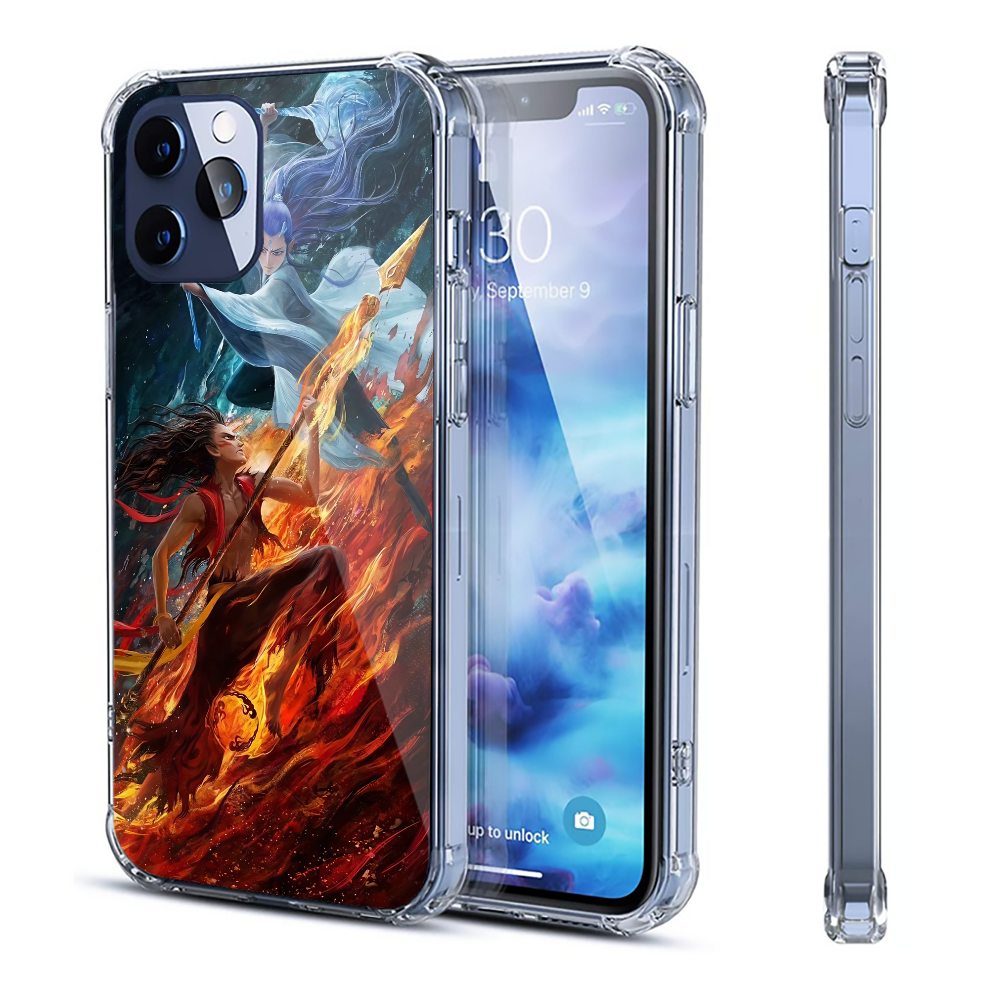 （画像用） Ne Zha 2 ナタ 魔童の大暴れ 【iPhone 12シリーズ対応】透明スマホケース（クリアソフトケース）